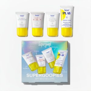 Supergoop! Supergoopies SPF Bestsellers Kit - 4-Piece Travel Sunscreen Set with Invisible, Glowy & Mineral Options