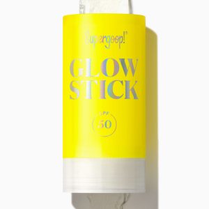 Supergoop! Glow Stick SPF 50 - Portable Solid Sunscreen Stick for Face & Body, Shimmery Finish, No Mess Reapplication