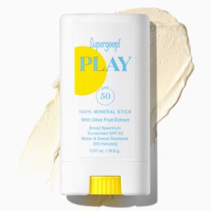 Supergoop! PLAY 100% Mineral Sunscreen Stick SPF 50 0.67oz - Water & Sweat Resistant, Vegan Broad Spectrum Protection for Sensitive Skin