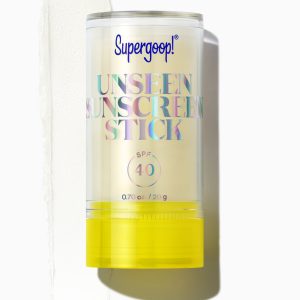 Supergoop! Unseen Sunscreen Stick SPF 40 0.7oz - 100% Invisible, On-the-Go, Makeup-Friendly Face Sunscreen Stick